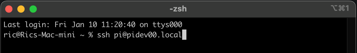 Using SSH to connect to the Pi remotely